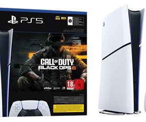 Pack Console Sony PS5 Edition numérique Modèle Slim Noir et Blanc + Call of Duty® Black Ops 6